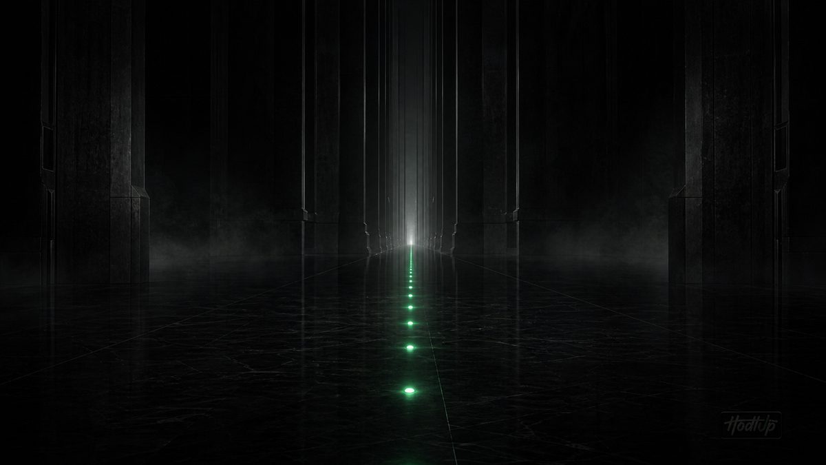 A line of evenly spaced green dots receding into the distance, representing regular dollar-cost-averaging buys