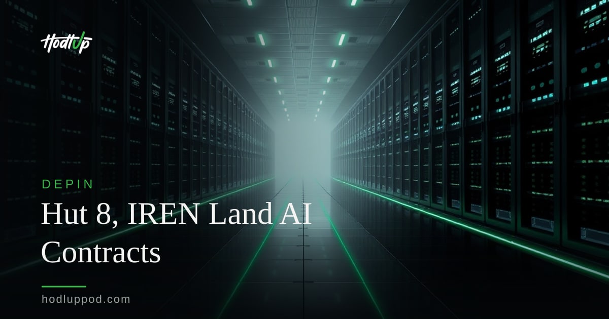 Hut 8 Secures $9.8B AI Data Center Lease, IREN Adds $2.8B Contracts — HodlUp DePIN
